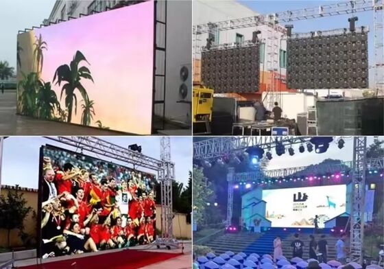 Наружный светодиодный дисплей с литой алюминиевой шкафкой 500x500 мм Размер панели и частота обновления 1920-3840 Гц