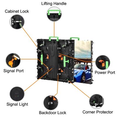 P2.976 Пиксельная высота IP65 водонепроницаемая 3840 Гц Скорость обновления Наружный светодиодный дисплей Скрин прокат светодиодный видеостень