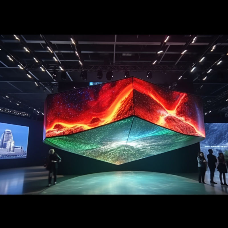 Модульная изогнутая светодиодная панель Внутренняя экспозиция экрана P5 с светодиодом Простая установка