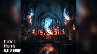 Светодиодный дисплей для церкви 3 мм P3 16,7 млн ​​цветов